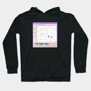 Gamer girl Ms Paint drawing Hoodie